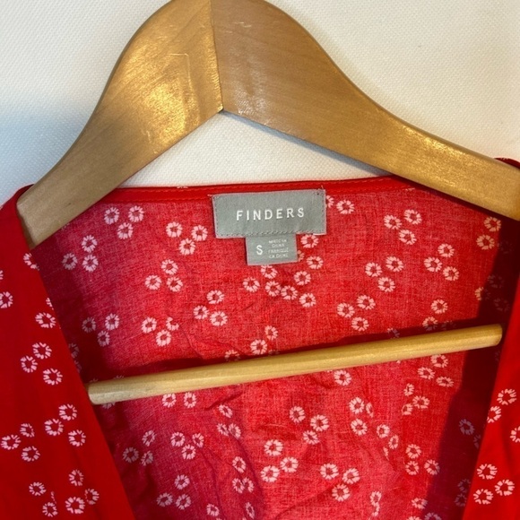 Finders Keepers Frida Plunging Neck Wide Leg Floral Jumpsuit Red Small. - Picture 6 of 9